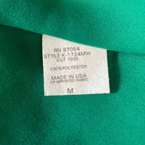 KrisA Emerald Green Off Shoulder Blouse M Boho Flowy Top Festival Cottagecore - Picture 4 of 9